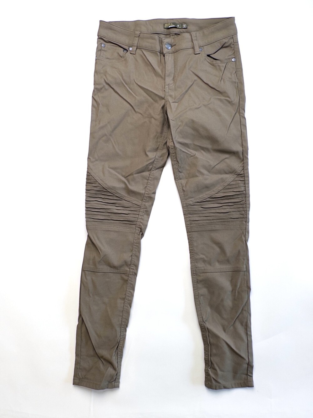 Prana Pants Womens 8 Brown Moto Skinny Stretch Nylon Blend W4118RG15 Outdoor